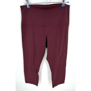 Lululemon Align Women's 12 Wine Cropped Performance Legging Comfort Yoga Gym
